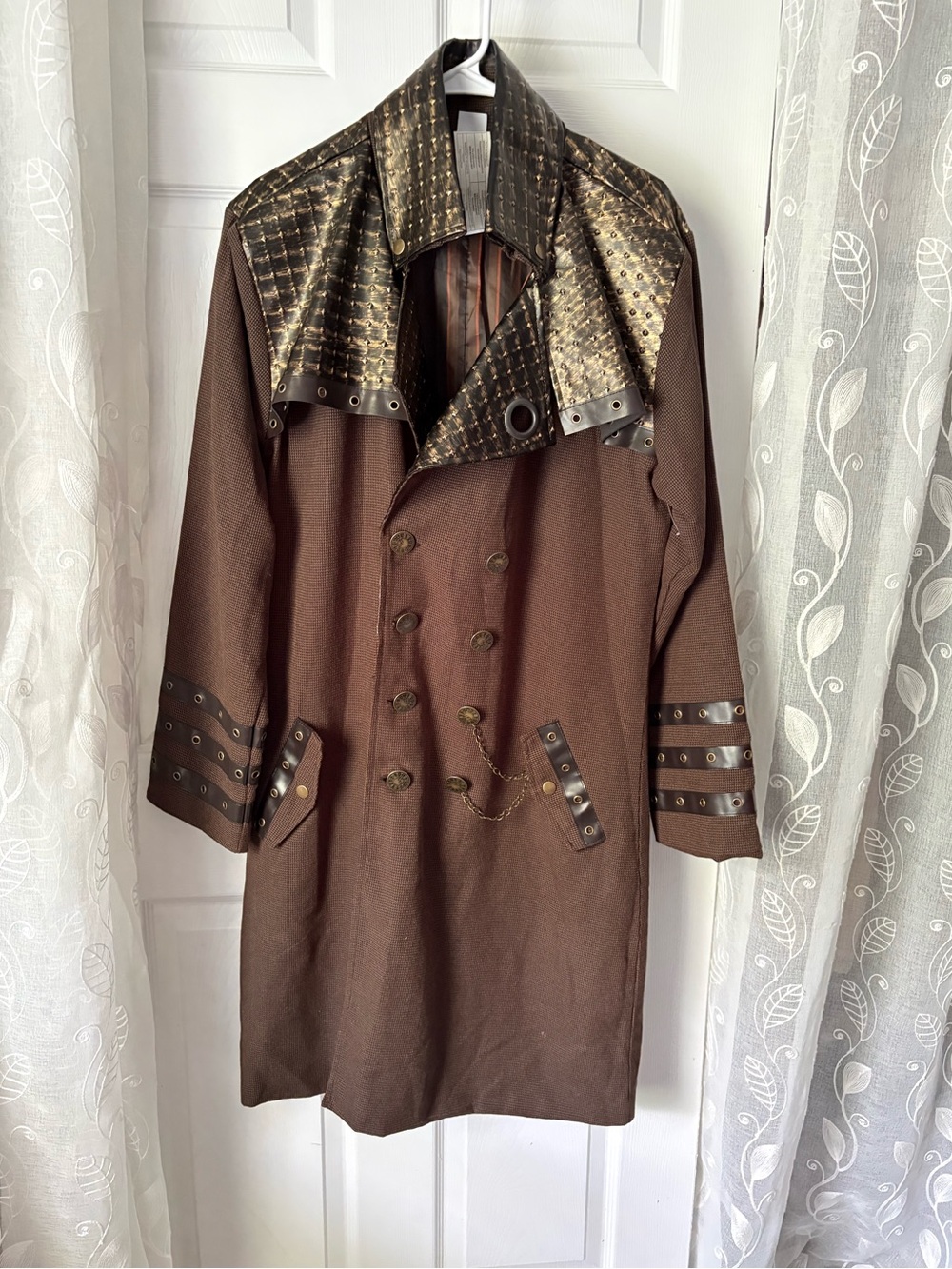 Spirit Halloween Steampunk Trench Coat Jacket Costume Adult Men size L